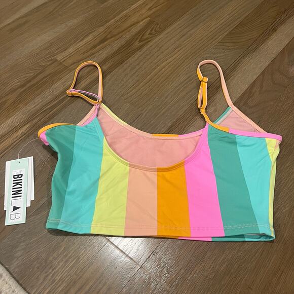 The Bikini Lab Stripe Pastel Top in Size Large - Picture 3 of 3
